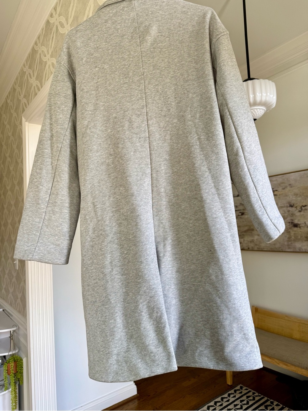 ALO Yoga Light Gray Tailored Trench Coat - Picture 4 of 8